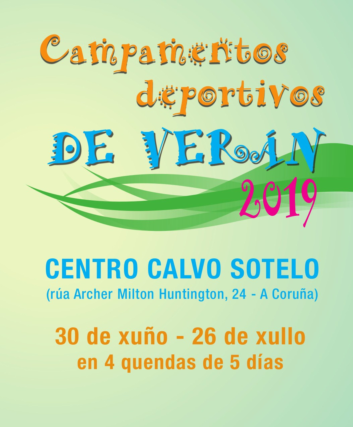 Experimenta un verán cargado de deporte e cultura a través dos campamentos deportivos organizados pola Deputación da Coruña Experimenta un verán cargado de deporte e cultura a través dos campamentos deportivos organizados pola Deputación da Coruña