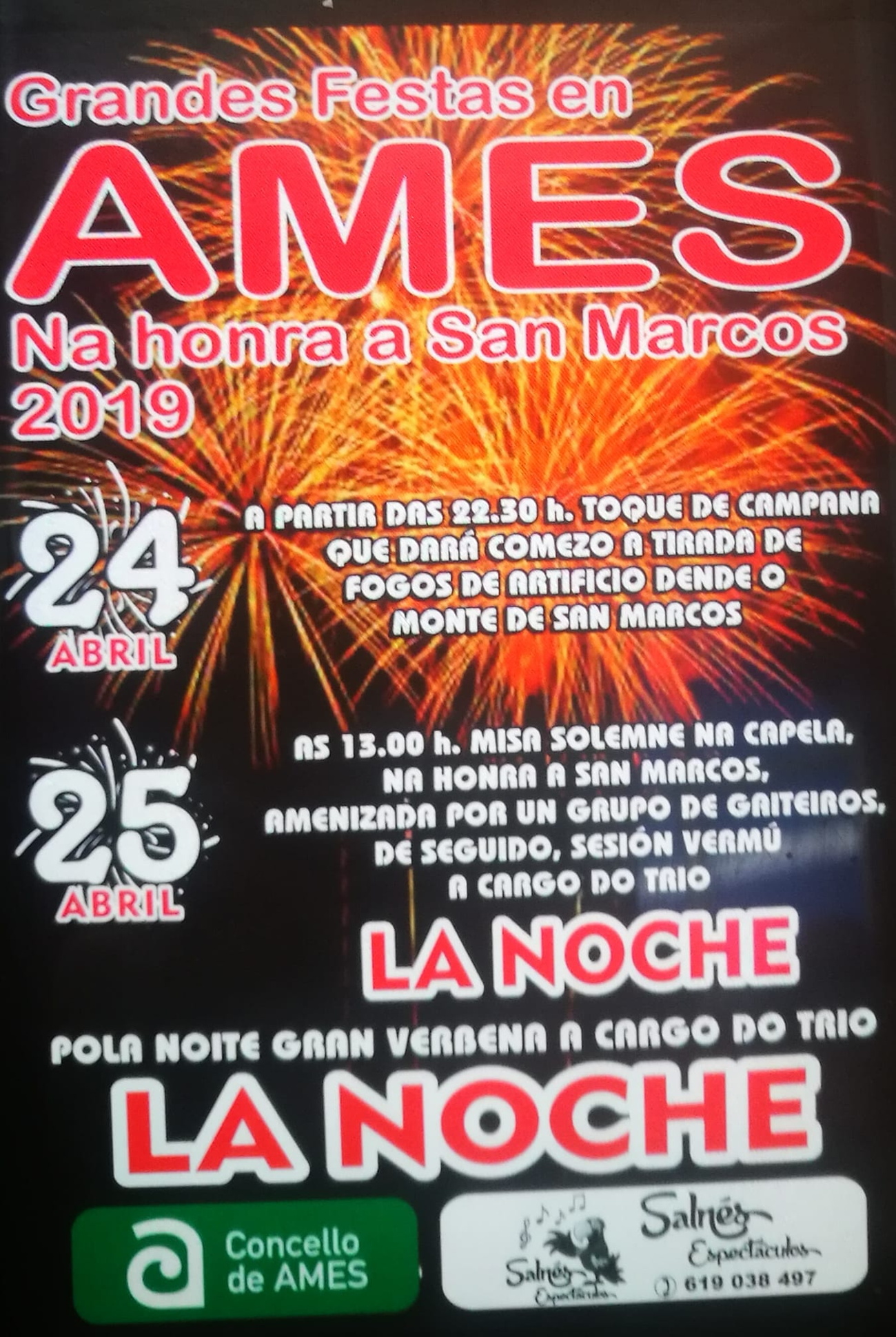 Festas en Ames os días 24 e 25 de abril na honra de San Marcos Festas en Ames os días 24 e 25 de abril na honra de San Marcos