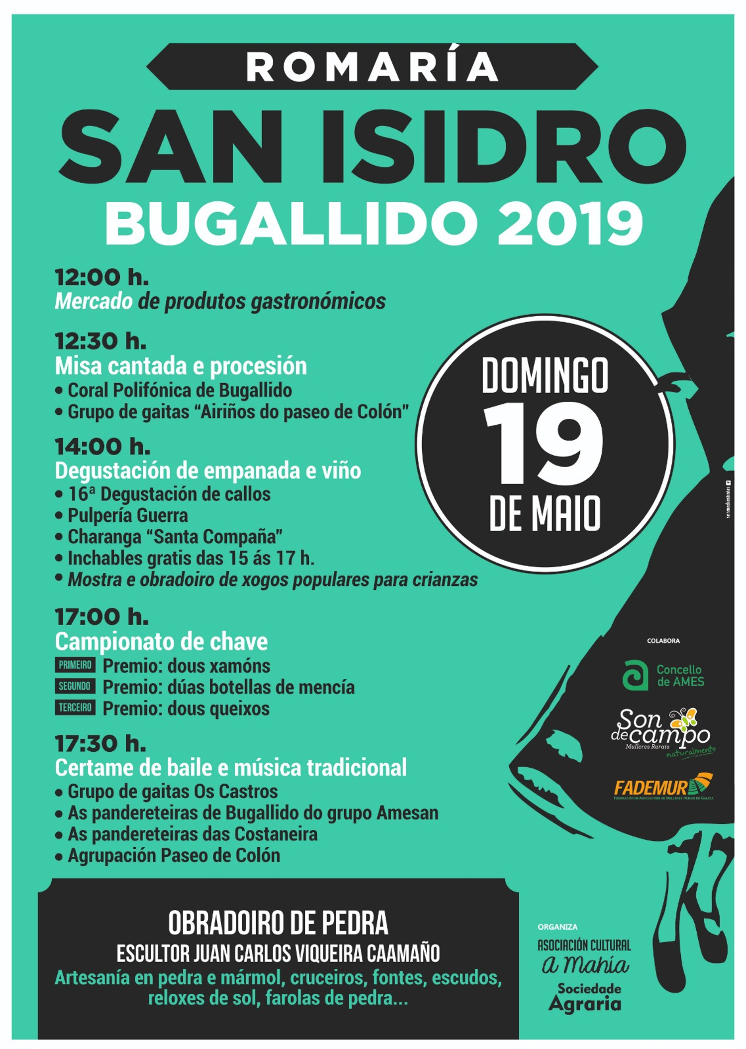 A tradicional romaría de San Isidro de Bugallido destaca na axenda desta fin de semana A tradicional romaría de San Isidro de Bugallido destaca na axenda desta fin de semana