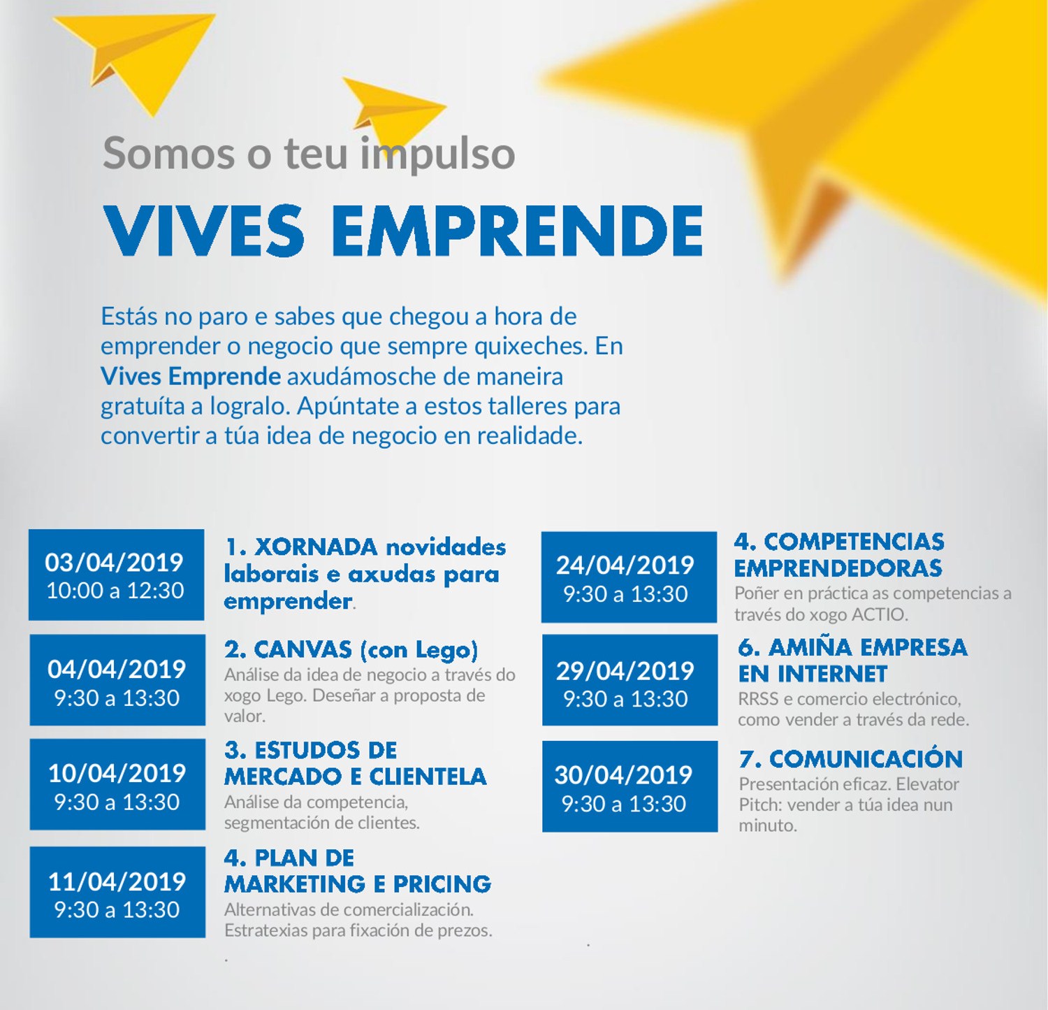 O Concello de Ames e Acción contra a Fame organizan unha nova edición do programa Vives Emprende O Concello de Ames e Acción contra a Fame organizan unha nova edición do programa Vives Emprende