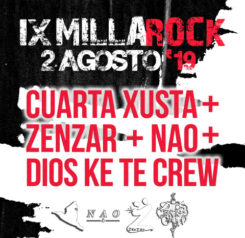 Portada do cartel do IX Millarock 2019 Portada do cartel do IX Millarock 2019