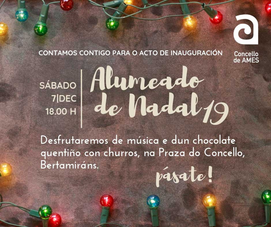 Cartel do acto de acendido do alumeado de Nadal Cartel do acto de acendido do alumeado de Nadal