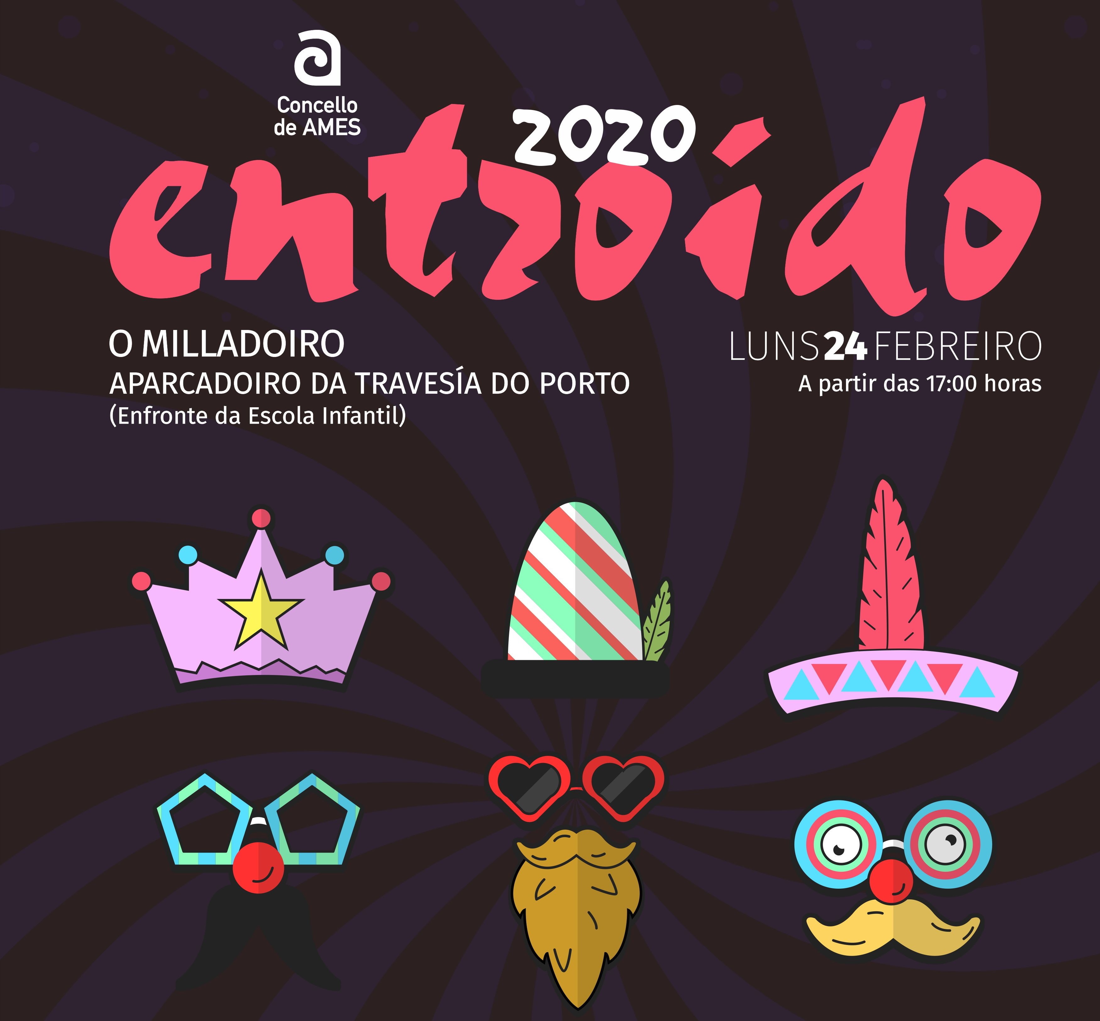 Imaxe do cartel da Festa de Entroido 2020