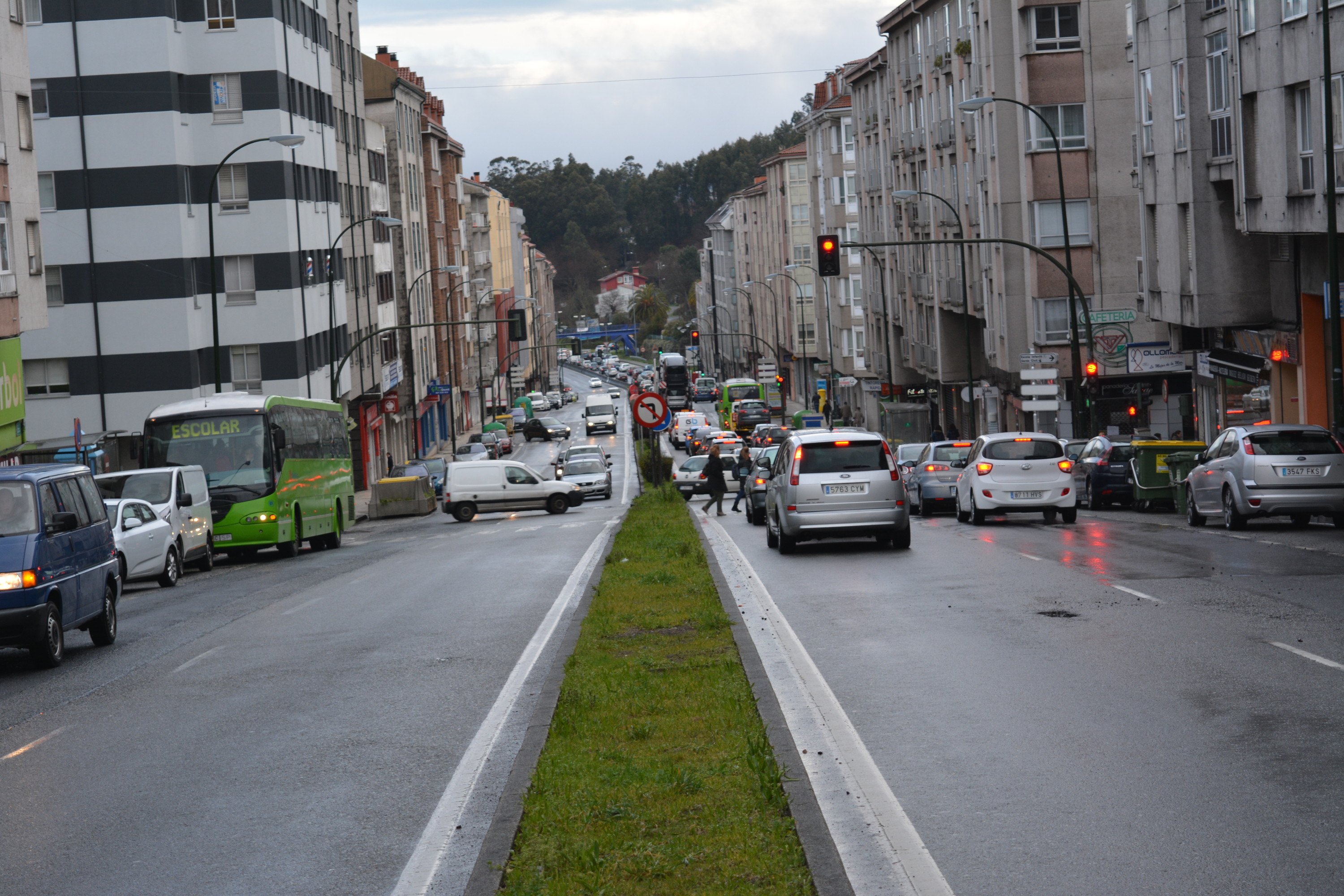 Imaxe da avenida de Rosalía de Castro, no Milladoiro Imaxe da avenida de Rosalía de Castro, no Milladoiro