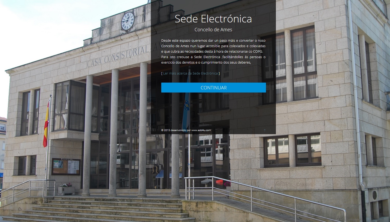 Imaxe virtual da nova sede electrónica de Ames Imaxe virtual da nova sede electrónica de Ames