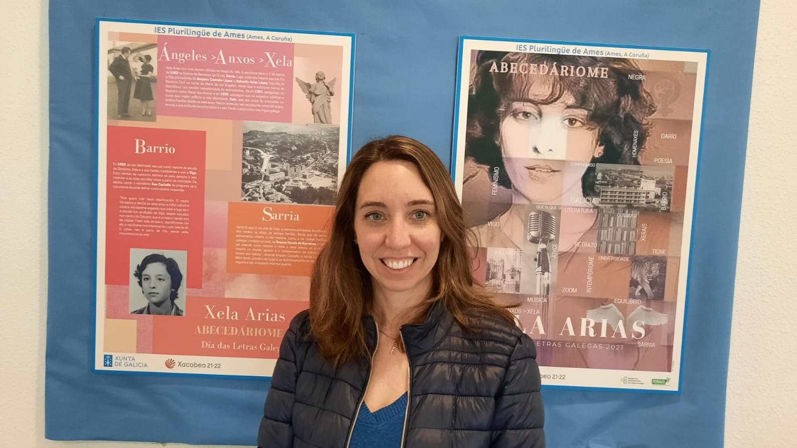 A concelleira de Mocidade e Normalización Lingüística, Escarlata Pampín, visitou a mostra de Xela Arias que está na Casa da Cultura de Bertamiráns A concelleira de Mocidade e Normalización Lingüística, Escarlata Pampín, visitou a mostra de Xela Arias que está na Casa da Cultura de Bertamiráns