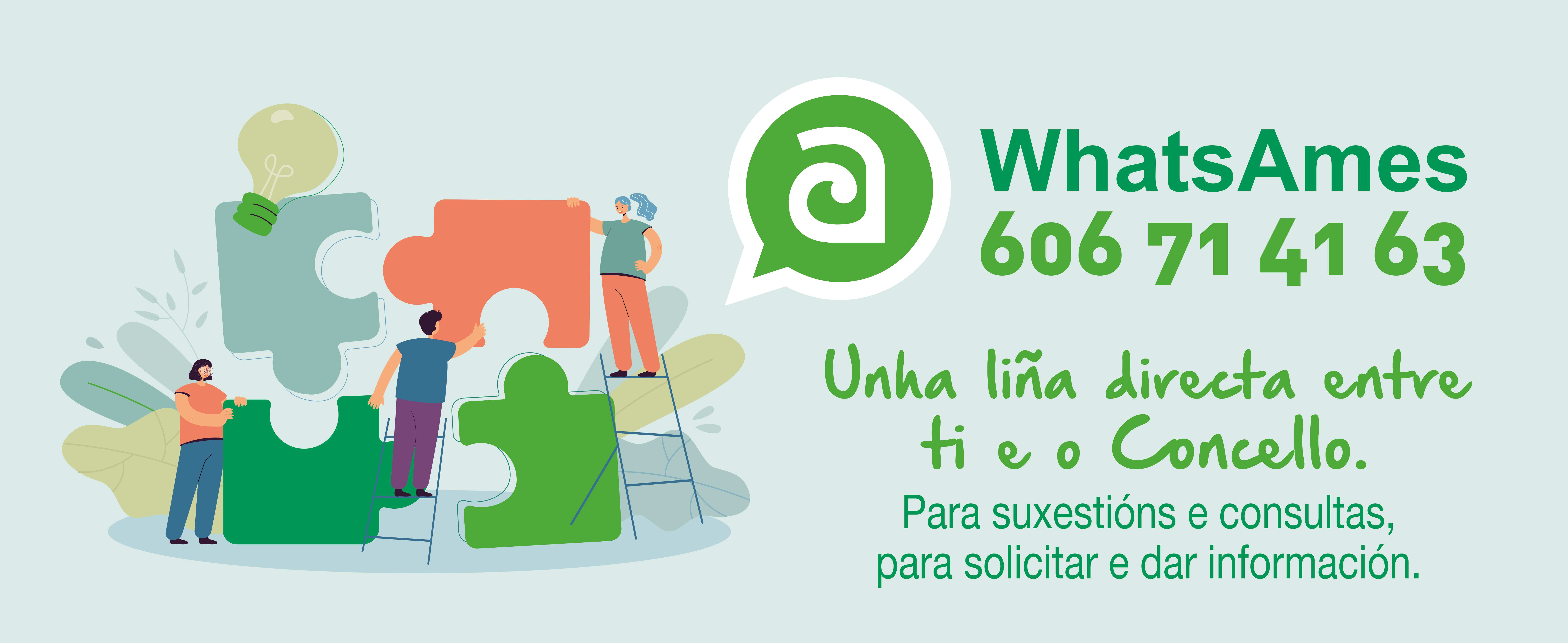 O Concello de Ames vai escoitar aos/ás veciños/as co whatsAmes O Concello de Ames vai escoitar aos/ás veciños/as co whatsAmes