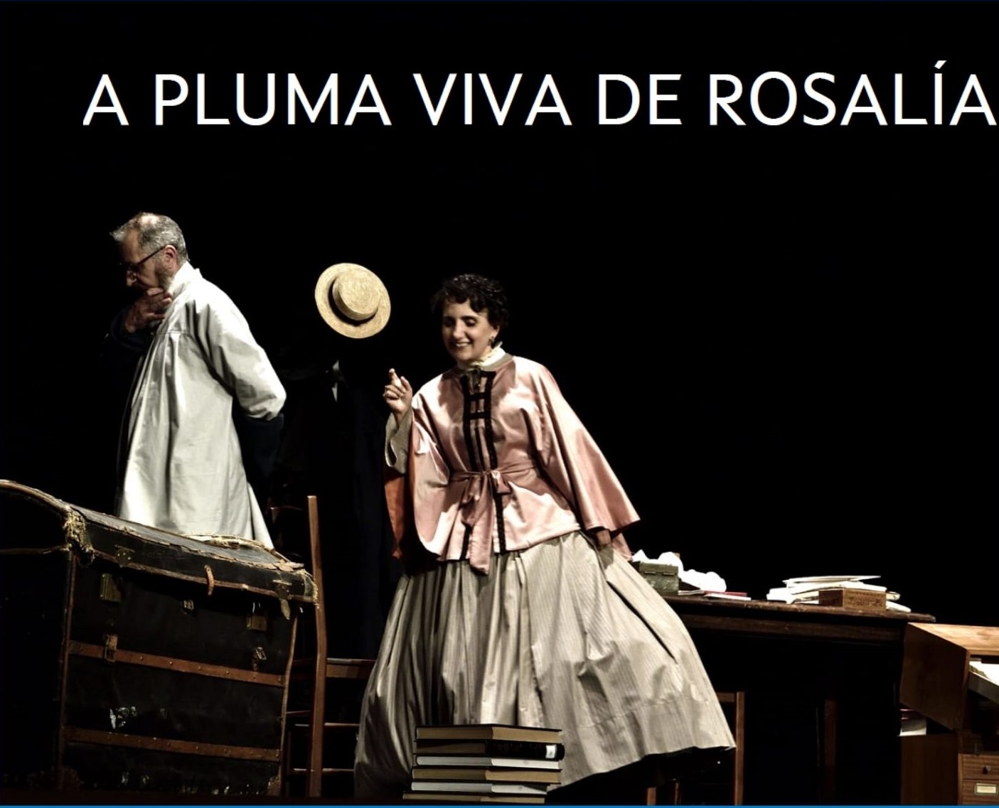 Sábado de teatro en Ames coa obra “A pluma viva de Rosalía”