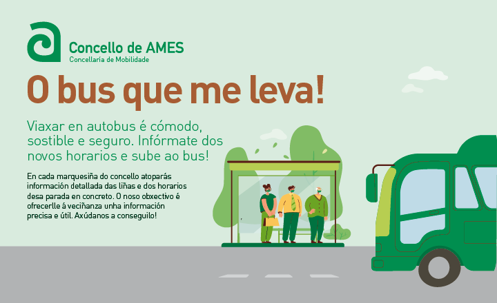 Cartel da campaña O bus que me leva! Cartel da campaña O bus que me leva!