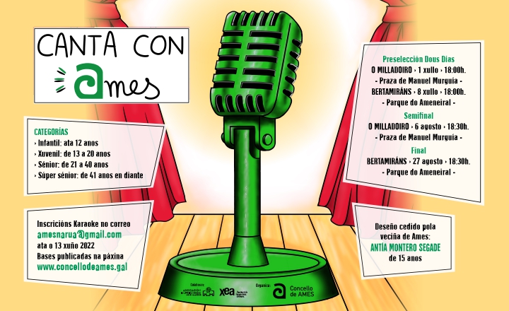O “Canta con Ames” arranca este venres cunha preselección no Milladoiro O “Canta con Ames” arranca este venres cunha preselección no Milladoiro