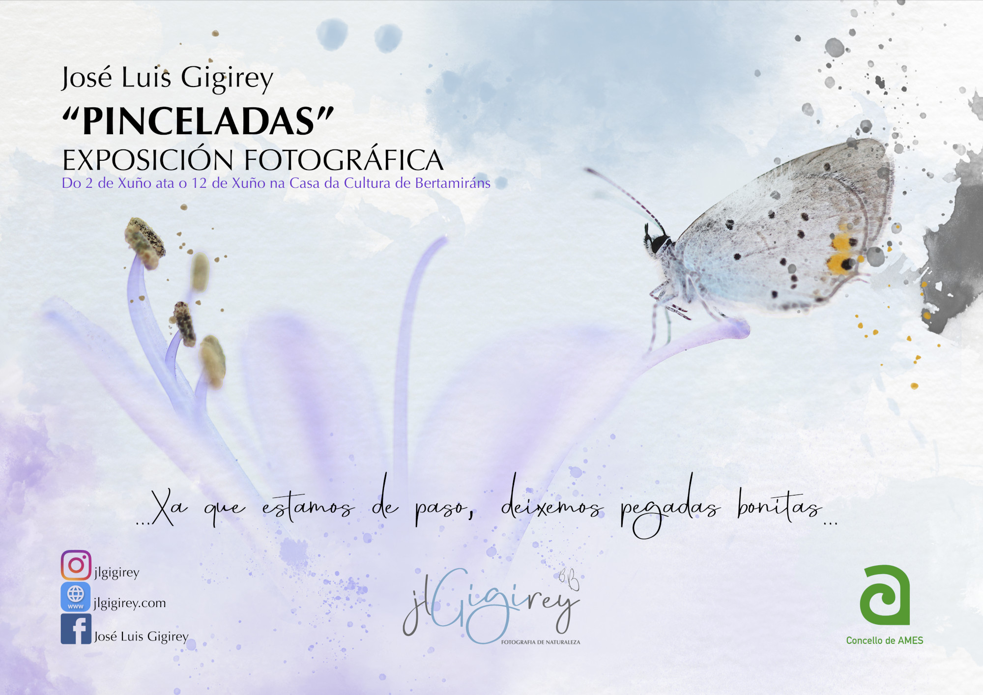A mostra de fotografía “Pinceladas”, de José Luis Gigirey, estará na Casa da Cultura de Bertamiráns ata o 12 de xuño