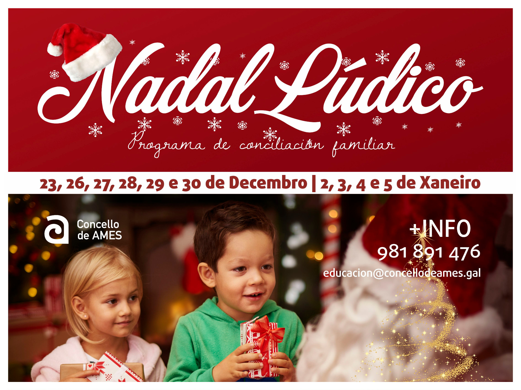 Abre o prazo para inscribirse no programa de conciliación Nadal Lúdico 2022 Abre o prazo para inscribirse no programa de conciliación Nadal Lúdico 2022