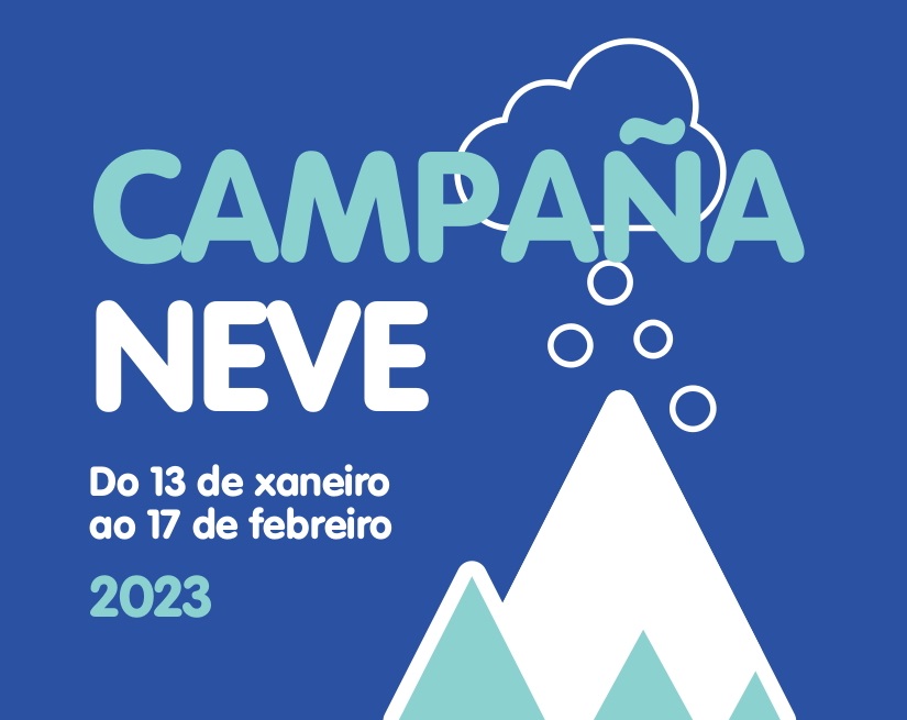 Cartaz da campaña de neve da Deputación da Coruña 2023