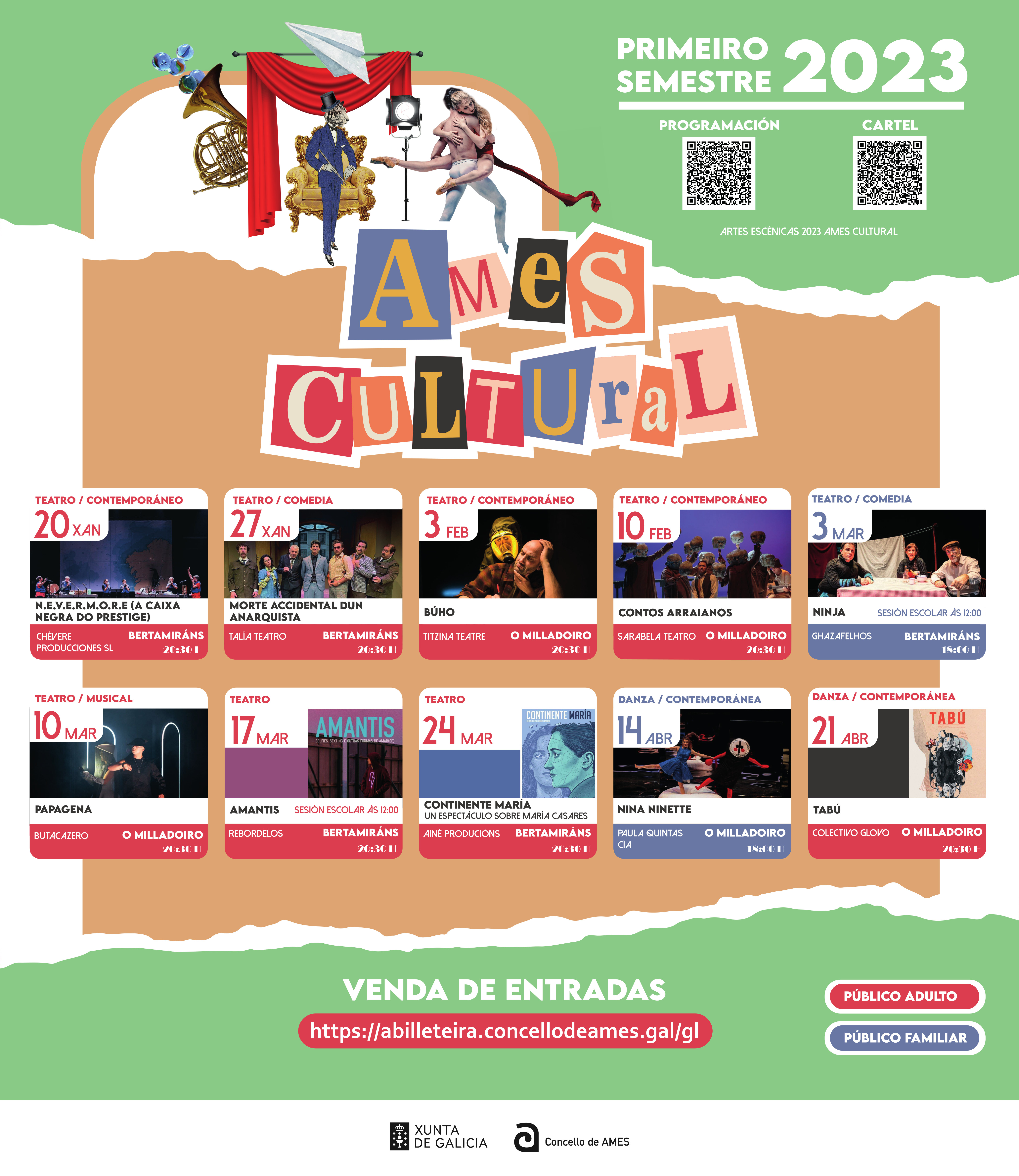 Cartel da programación Ames Cultural 2023 Cartel da programación Ames Cultural 2023