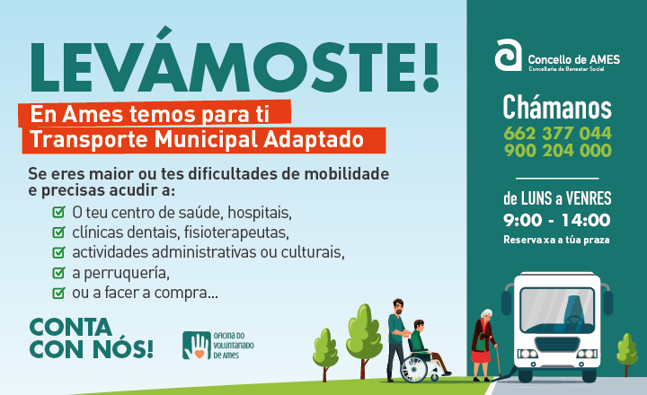 Dáselle maior visibilidade ao servizo municipal de transporte adaptado coa campaña Levámoste!