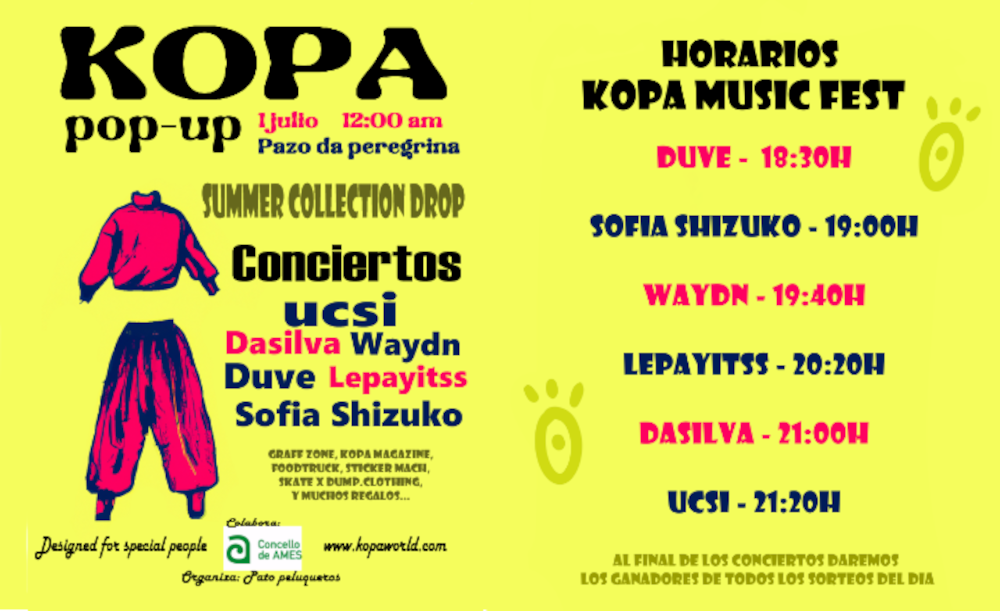 Cartaz do Kopa pop-up