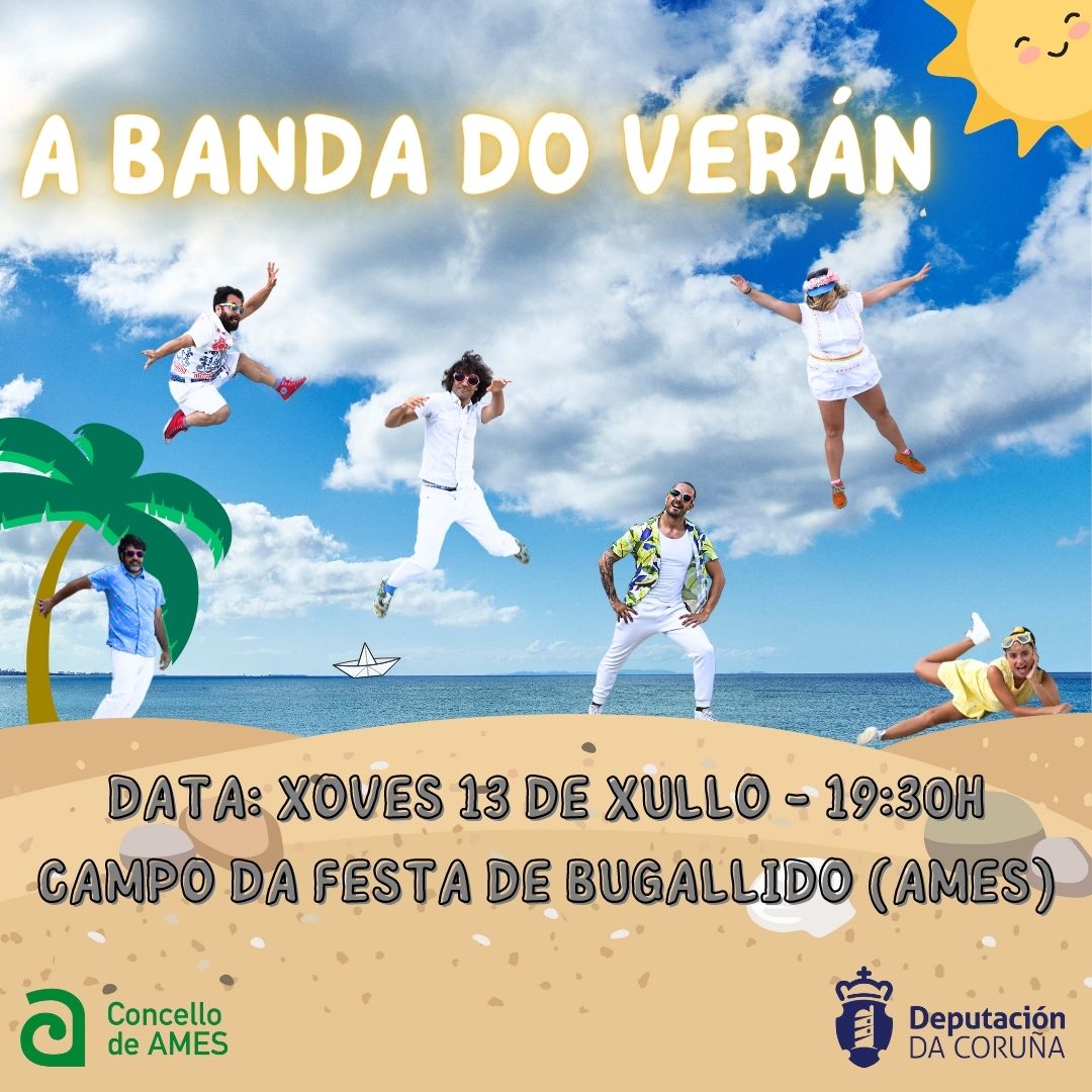 Cartaz do grupo A banda do verán nos Seráns de Ames