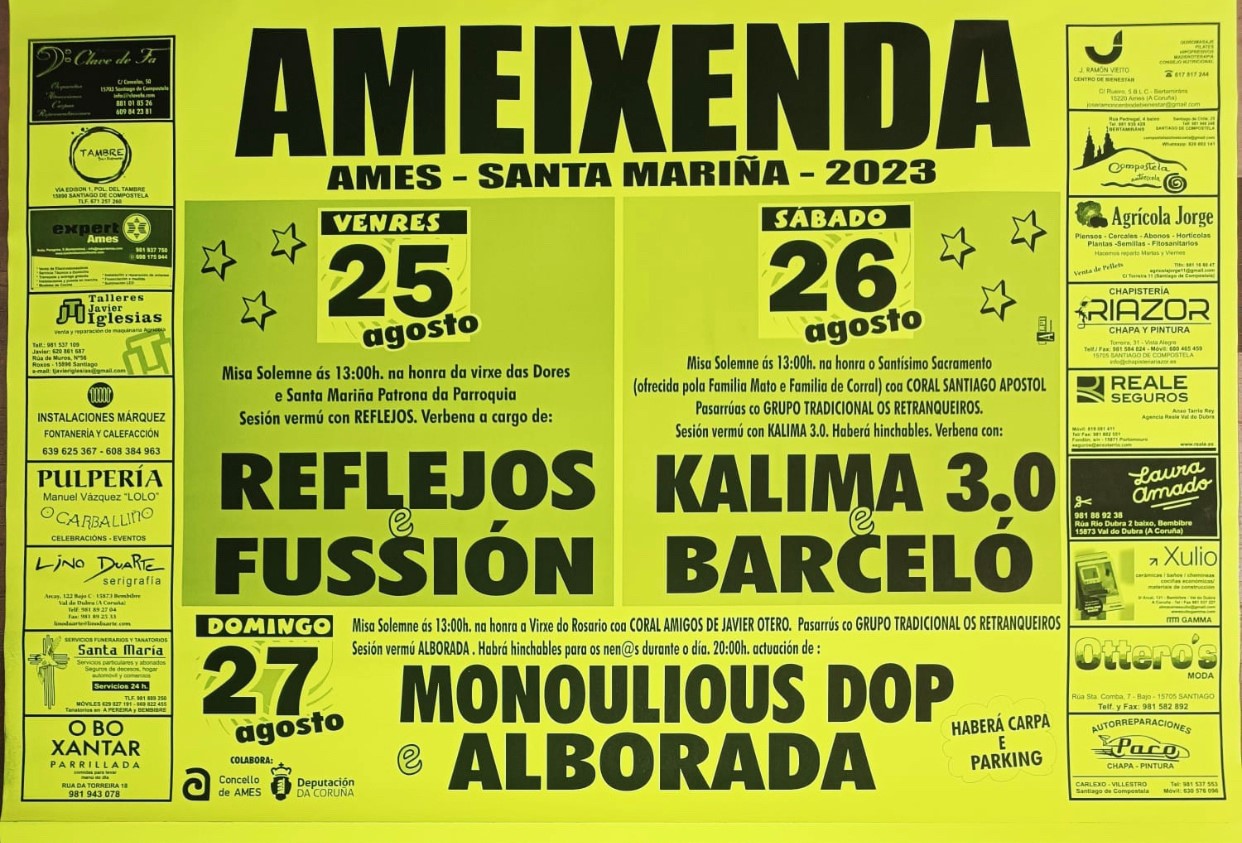 Cartaz das festas da Ameixenda 2023 Cartaz das festas da Ameixenda 2023