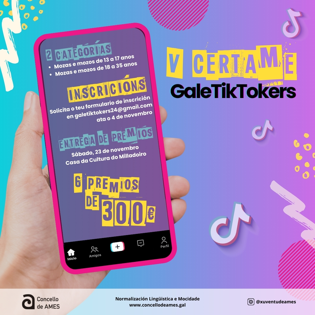 Inscríbete e participa na quinta edición do certame Galetiktokers