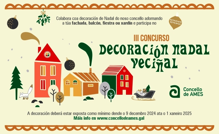 Xa está aberto o prazo para inscribirse ao concurso de decoración de Nadal veciñal 