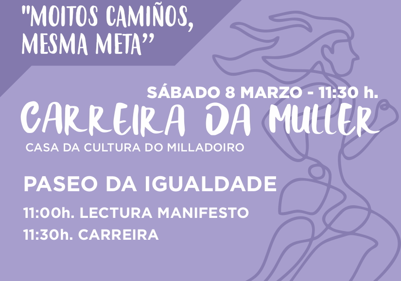O Concello de Ames conmemora o 8M coa lectura do manifesto municipal, a carreira da muller e o programa “Mulleres en rede” O Concello de Ames conmemora o 8M coa lectura do manifesto municipal, a carreira da muller e o programa “Mulleres en rede”