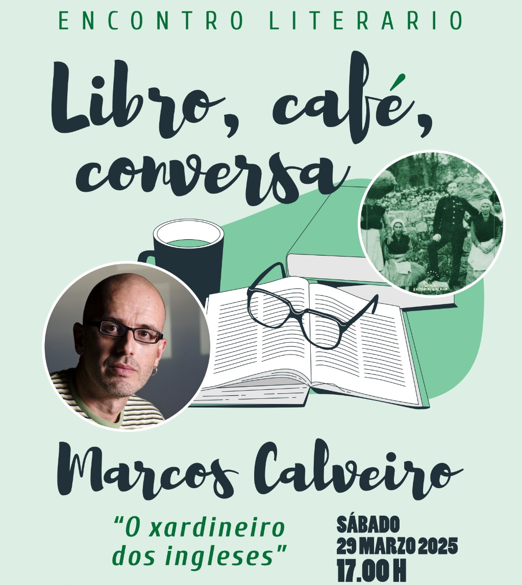 O Centro Cultural Mahía acolle este sábado o encontro literario con Marcos Calveiro, enmarcado no programa “Libro, café, conversa” O Centro Cultural Mahía acolle este sábado o encontro literario con Marcos Calveiro, enmarcado no programa “Libro, café, conversa”