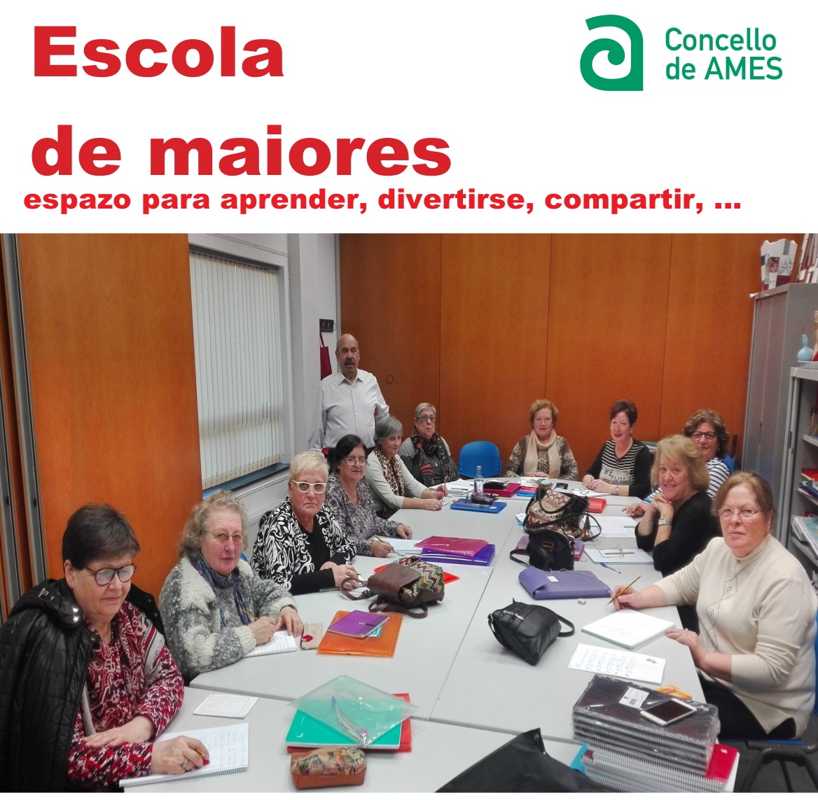 Aberto o prazo de matrícula na Escola integral de maiores que se imparte no Milladoiro Aberto o prazo de matrícula na Escola integral de maiores que se imparte no Milladoiro