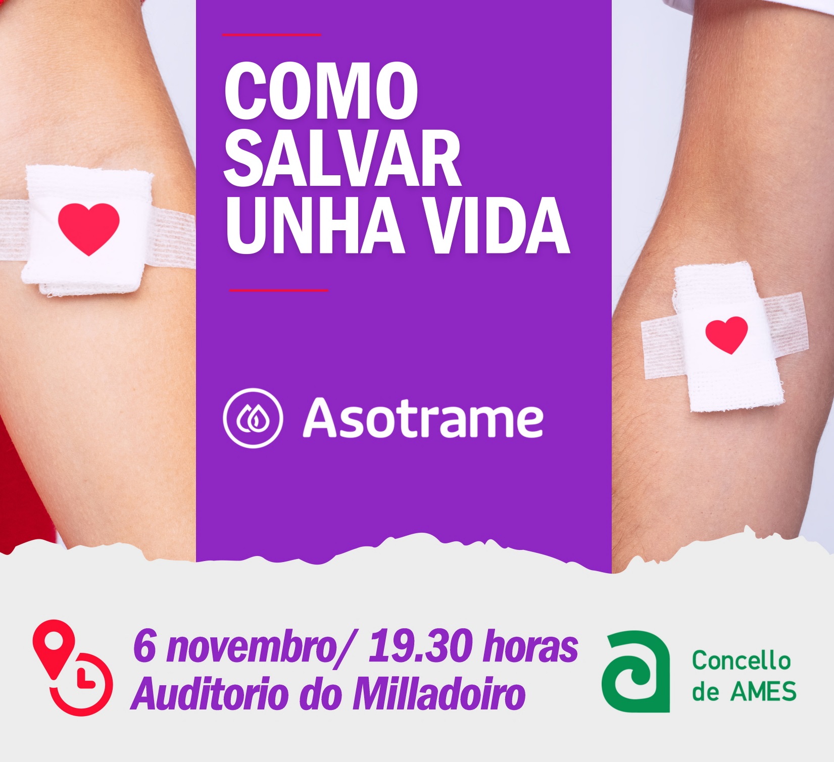 Asotrame e o Concello de Ames programan no Milladoiro unha charla de sensibilización sobre a doazón de medula ósea Asotrame e o Concello de Ames programan no Milladoiro unha charla de sensibilización sobre a doazón de medula ósea