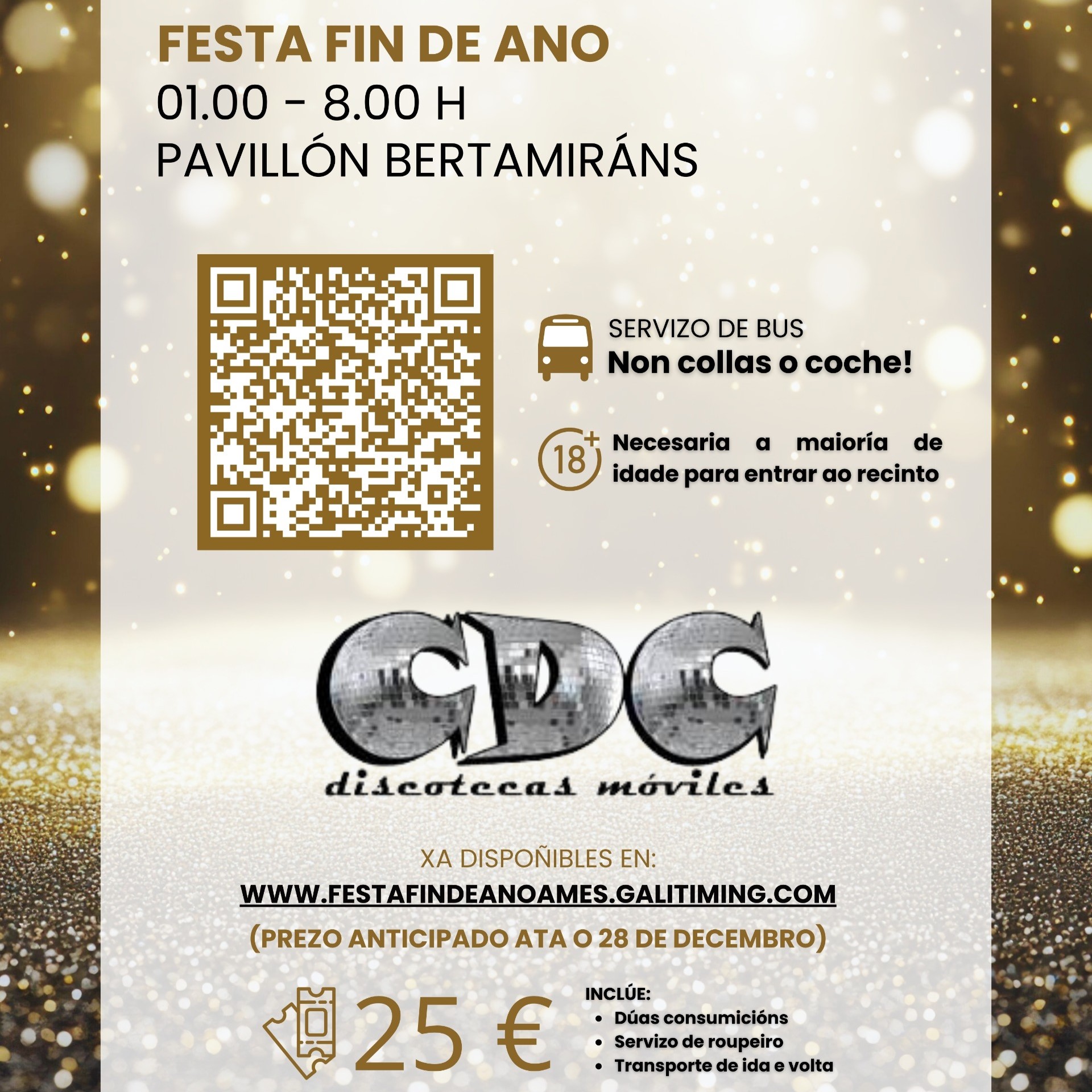 Xa é posible adquirir a entrada para a Festa de fin de ano do Concello de Ames Xa é posible adquirir a entrada para a Festa de fin de ano do Concello de Ames