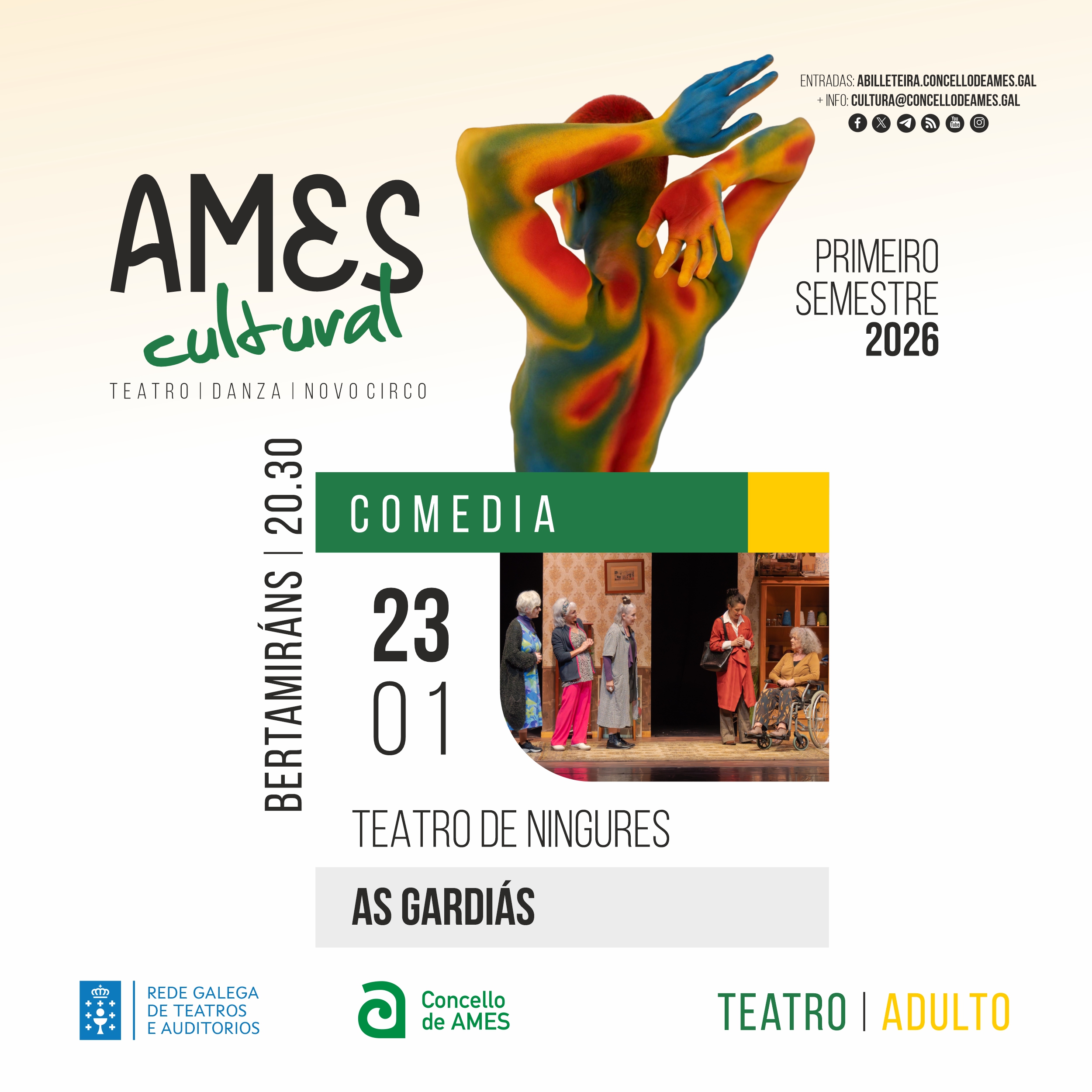 A obra As Gardiás inaugura a programación do Ames Cultural o próximo venres 23 de xaneiro A obra As Gardiás inaugura a programación do Ames Cultural o próximo venres 23 de xaneiro