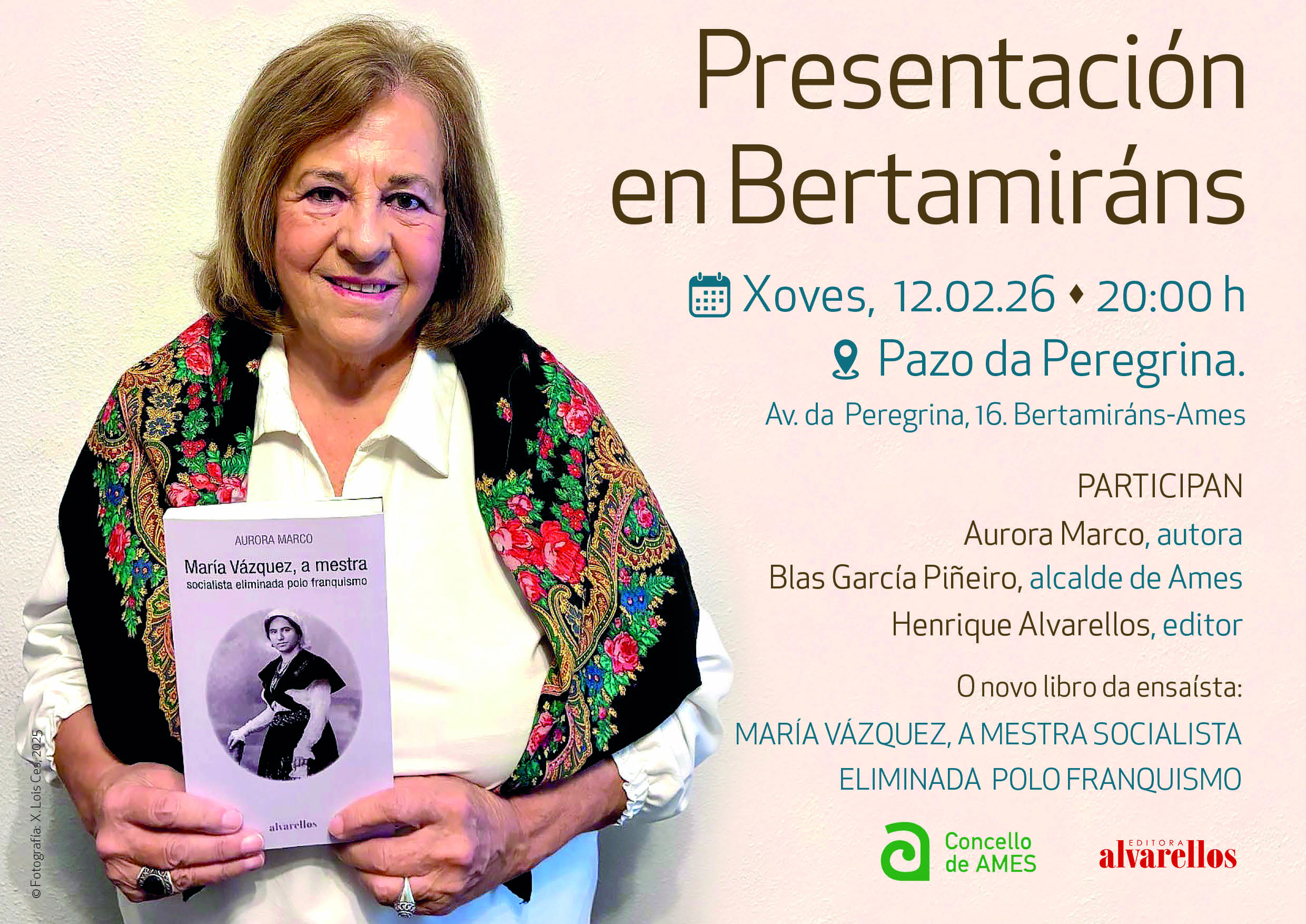 O Pazo da Peregrina acolle a presentación de María Vázquez, a mestra socialista eliminada polo franquismo O Pazo da Peregrina acolle a presentación de María Vázquez, a mestra socialista eliminada polo franquismo
