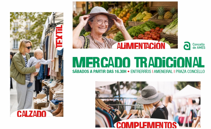 Amplíase o mercado de rúa de Bertamiráns con 21 novos postos e inclúese a praza do Concello como novo espazo Amplíase o mercado de rúa de Bertamiráns con 21 novos postos e inclúese a praza do Concello como novo espazo