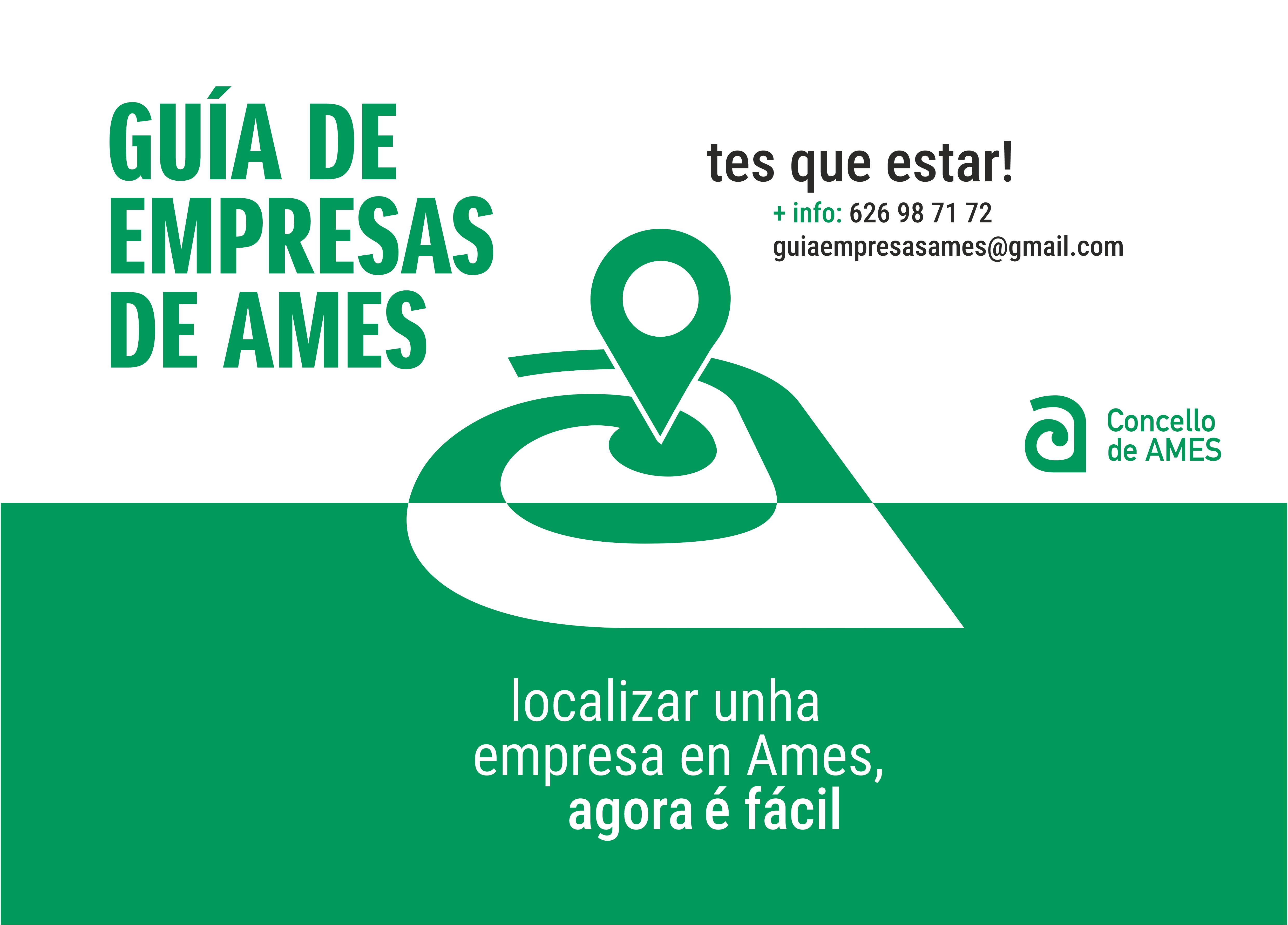 O Concello pon a disposición da veciñanza a Guía de Empresas de Ames para localizar de xeito sinxelo empresas, comercios e locais de hostalería O Concello pon a disposición da veciñanza a Guía de Empresas de Ames para localizar de xeito sinxelo empresas, comercios e locais de hostalería