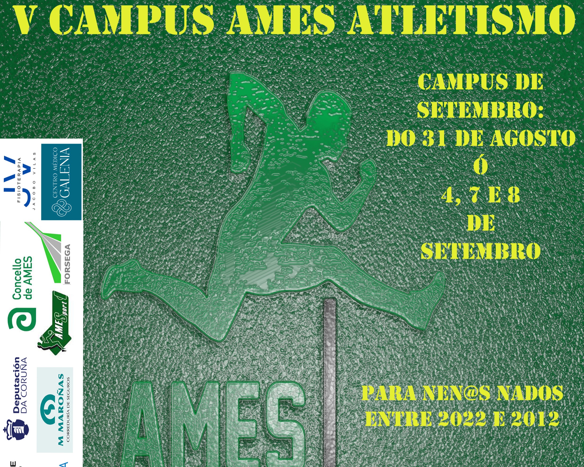 O club Ames Atletismo comeza unha nova quenda do seu campus no mes de setembro O club Ames Atletismo comeza unha nova quenda do seu campus no mes de setembro