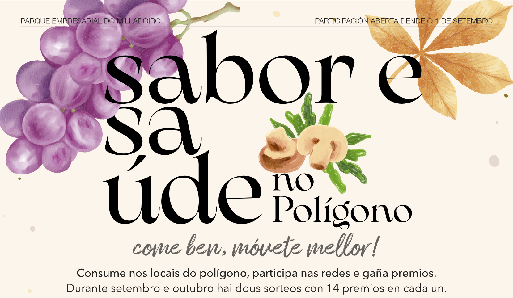 Nace a campaña “Sabor e Saúde” no parque empresarial do Milladoiro con dúas actuacións: pasaporte saudable e concurso en redes sociais Nace a campaña “Sabor e Saúde” no parque empresarial do Milladoiro con dúas actuacións: pasaporte saudable e concurso en redes sociais