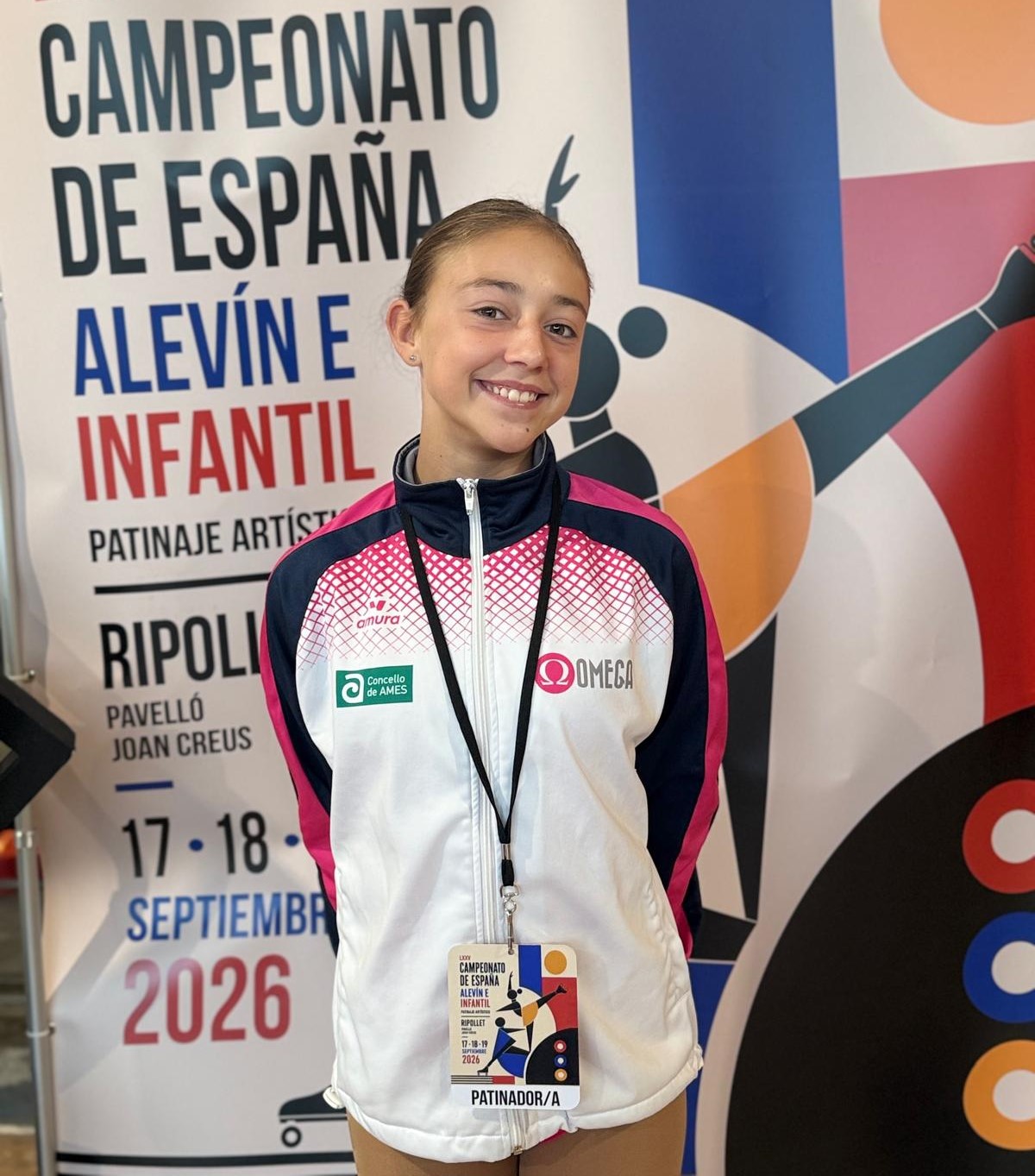 A patinadora do club de patinaxe Omega, Aroha Traba, participou no campionato de España A patinadora do club de patinaxe Omega, Aroha Traba, participou no campionato de España