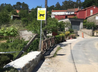 O Concello de Ames coloca sinais para evitar o atropelo de gatos