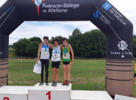 Alejandro Jiménez prata na proba de salto de lonxitude do Campionato de Galicia sub14 2019