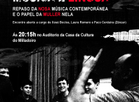 Cartel do encontro sobre “Música e lingua” que se enmarca no IX Millarock