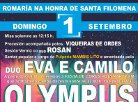 Cartel da romaría na honra de Santa Filomena