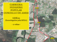 Imaxe do percorrido da vixésima edición da Carreira Pedestre Popular Concello de Ames Imaxe do percorrido da vixésima edición da Carreira Pedestre Popular Concello de Ames