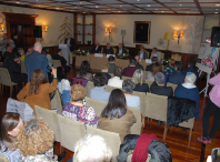 Imaxe da presentación no Hostal dos Reis Católicos da Federación de Asociacións de Alfombristas Galegos de Arte Efémera