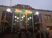 Imaxe do acto de acendido do alumeado de Nadal Imaxe do acto de acendido do alumeado de Nadal