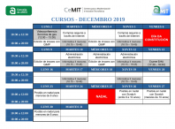 Horario cursos de decembro Aula CeMiT