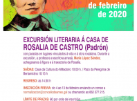 Imaxe do cartel da excursión literaria á Casa de Rosalía de Castro