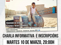 Cartel da charla informativa sobre o programa “Vacacións en Paz”