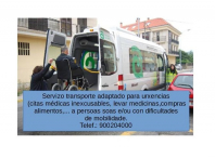 Cartel do servizo de transporte adaptado