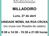 Unidade móbil no Milladoiro 