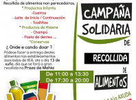 cartel campaña solidaria recollida de alimentos