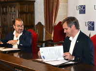 Imaxe do acto de sinatura do convenio coa USC